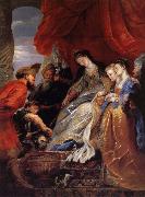 Peter Paul Rubens Thomyris,Rene des Scythes fait plonger la tete de Cyrus dans un vase rempli de sang painting